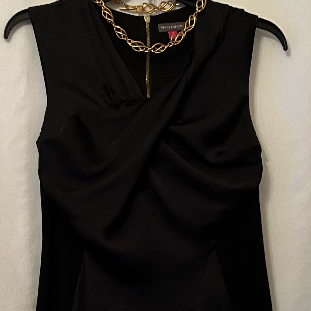 Vince Camuto Black Sleeveless Top Size S